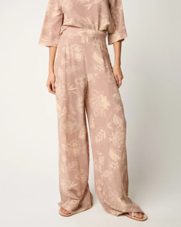 Pantaloni floreali eleganti Alessia Santi outfit coordinato PE 2026