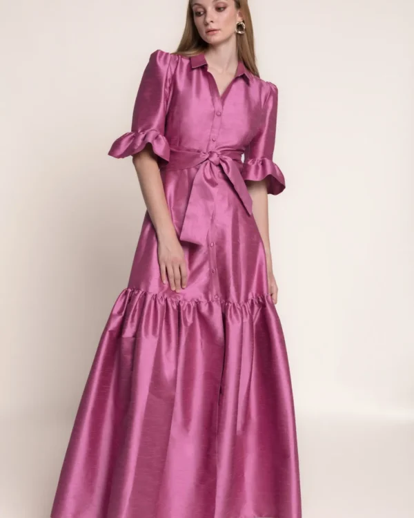 MATILDE CANO Abito Camicia Fucsia Elegante