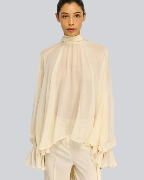 Blusa Renie Semicouture Georgette Burro