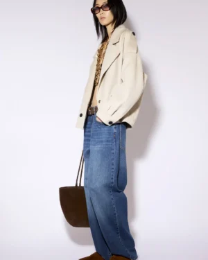 Cappotto Cropped Mathis Liviana Conti panna in lana e cashmere