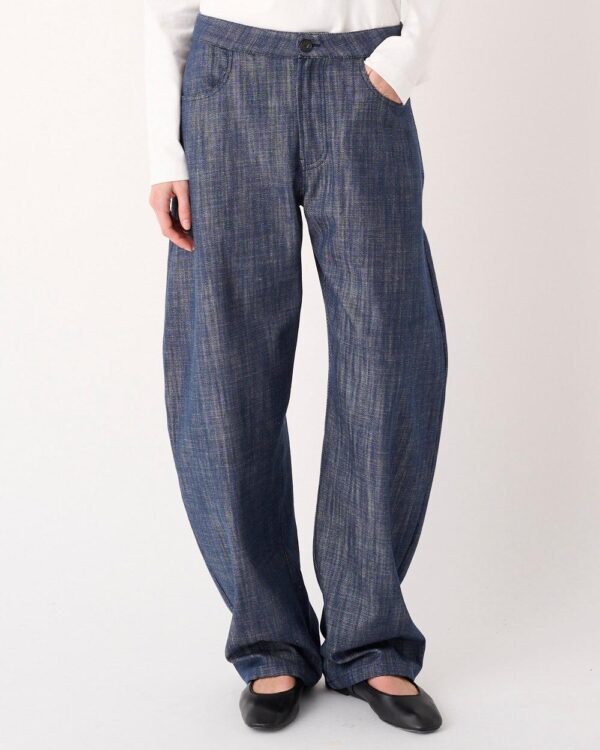 pantaloni barrel mei mei j in tela jeans