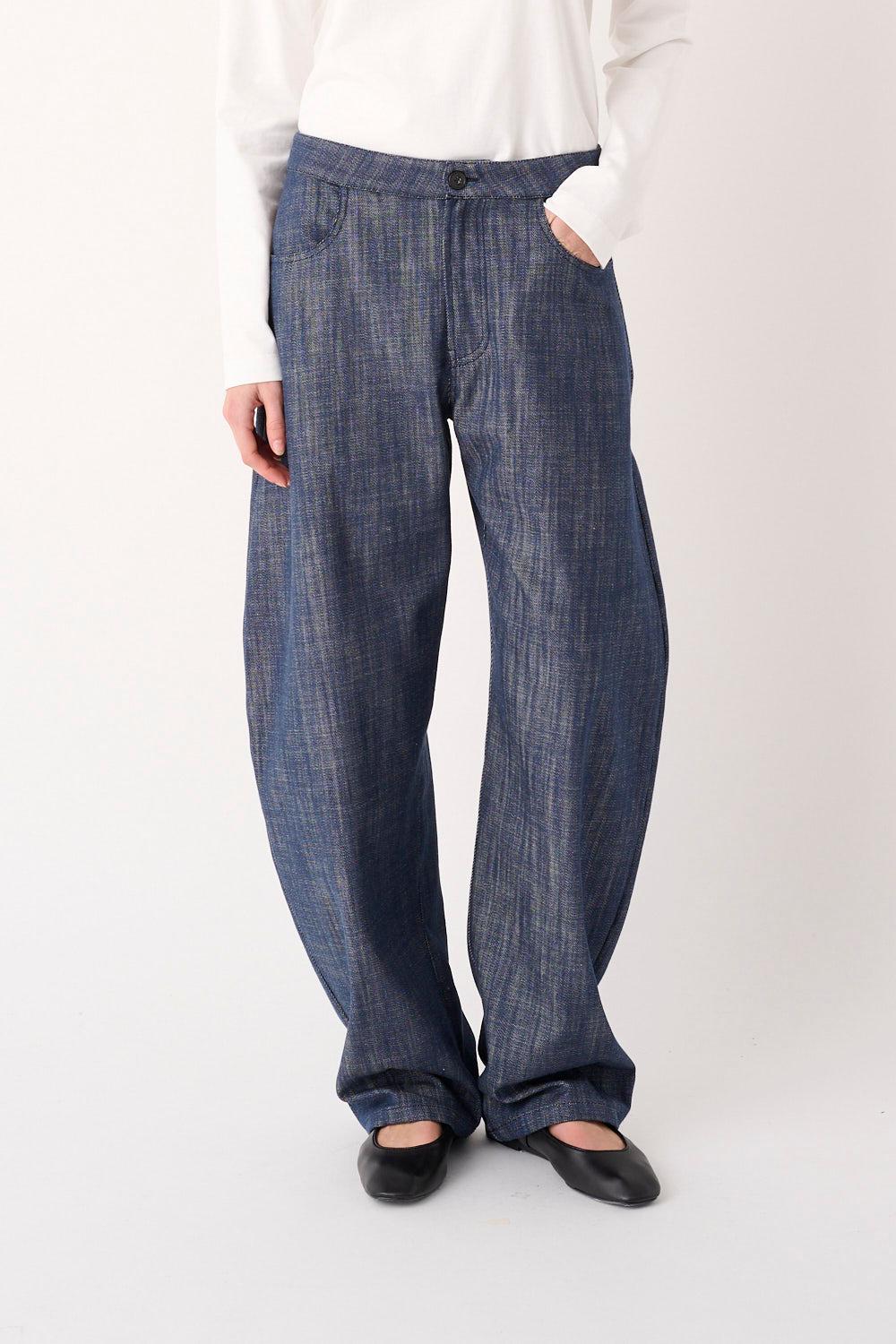 Pantaloni Barrel Tela Jeans Mei Mei J | FYSIS STORE pantaloni barrel mei mei j in tela jeans